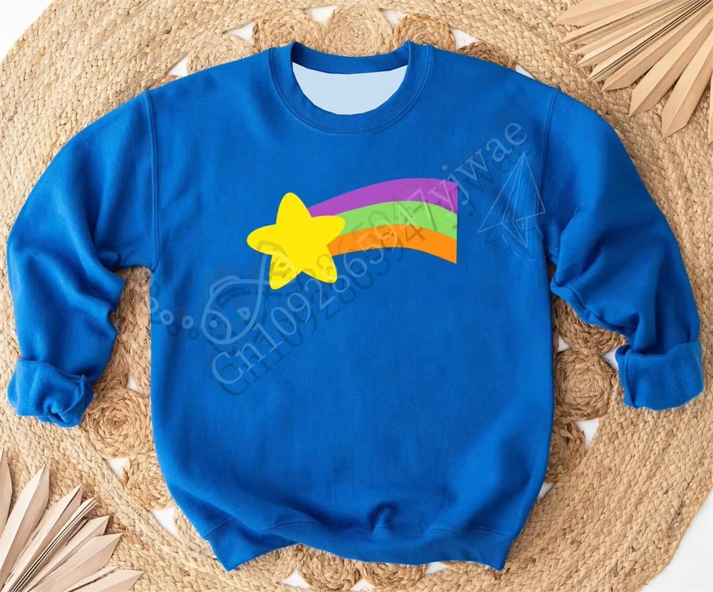 Herbst Mabel Rainbow Shooting Star Sweatshirt Cartoon Fans Halloween-Kostüm O-Ausschnitt Hoodie Erwachsene Unisex Herren Damen Sweatshirt – Detail 6