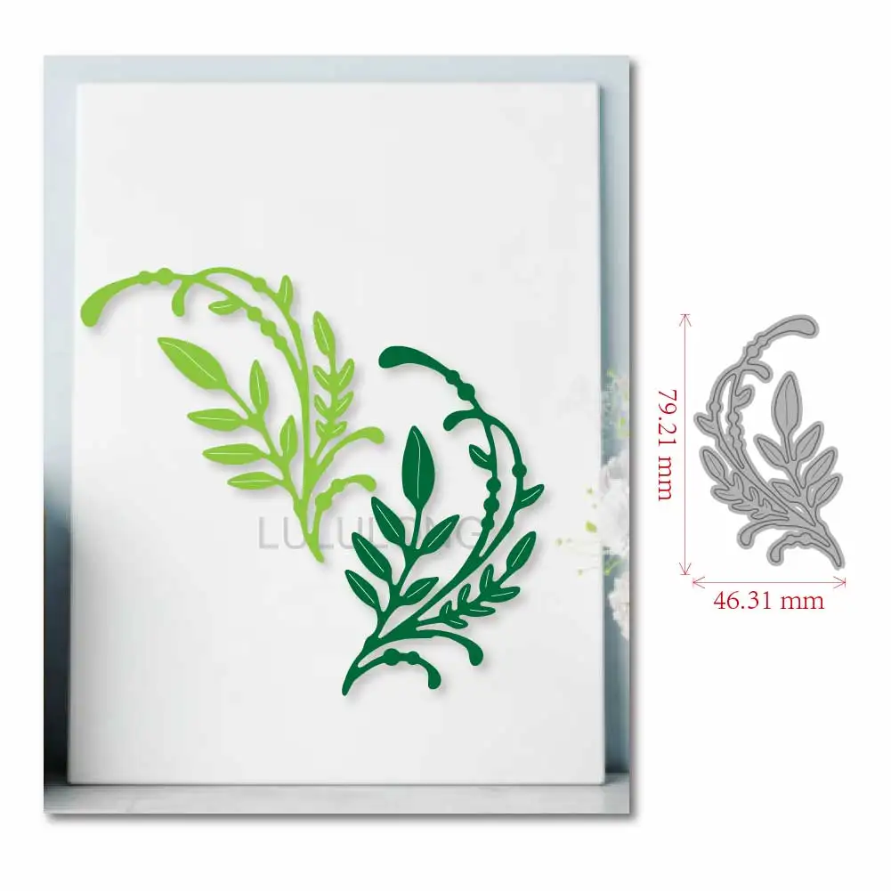 

Metal Cutting Dies 2025 Scrapbooking Branch Leaves Album Paper Cards Metal Crafts Embossing Mold Making Template Stencil Die Cut