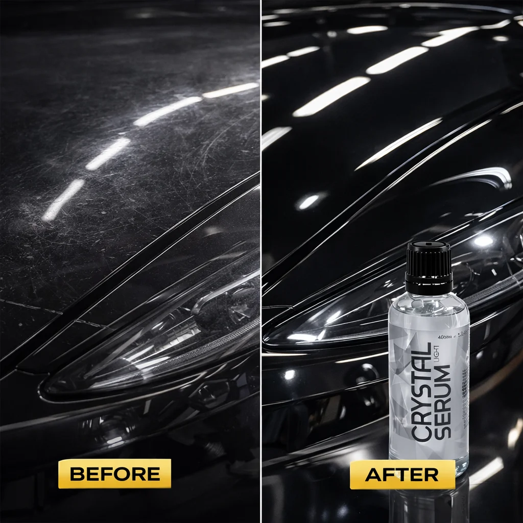 Crystal Serum Light Ceramic Coating for Car Protect Car Paintwork High Shine Easy To Apply 2*50ml 5 Years Durability