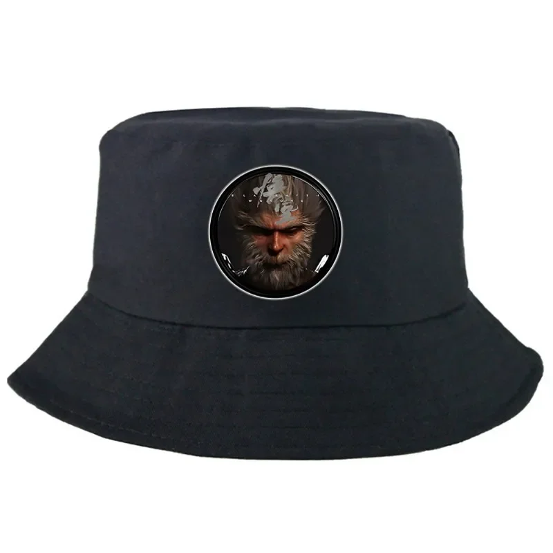 Black Myth Wukong Circle Bucket Hat Stylish Summer Bucket Hat Man Women Streetwear Unisex Outdoor Sunscreen Fishing Hunting Cap