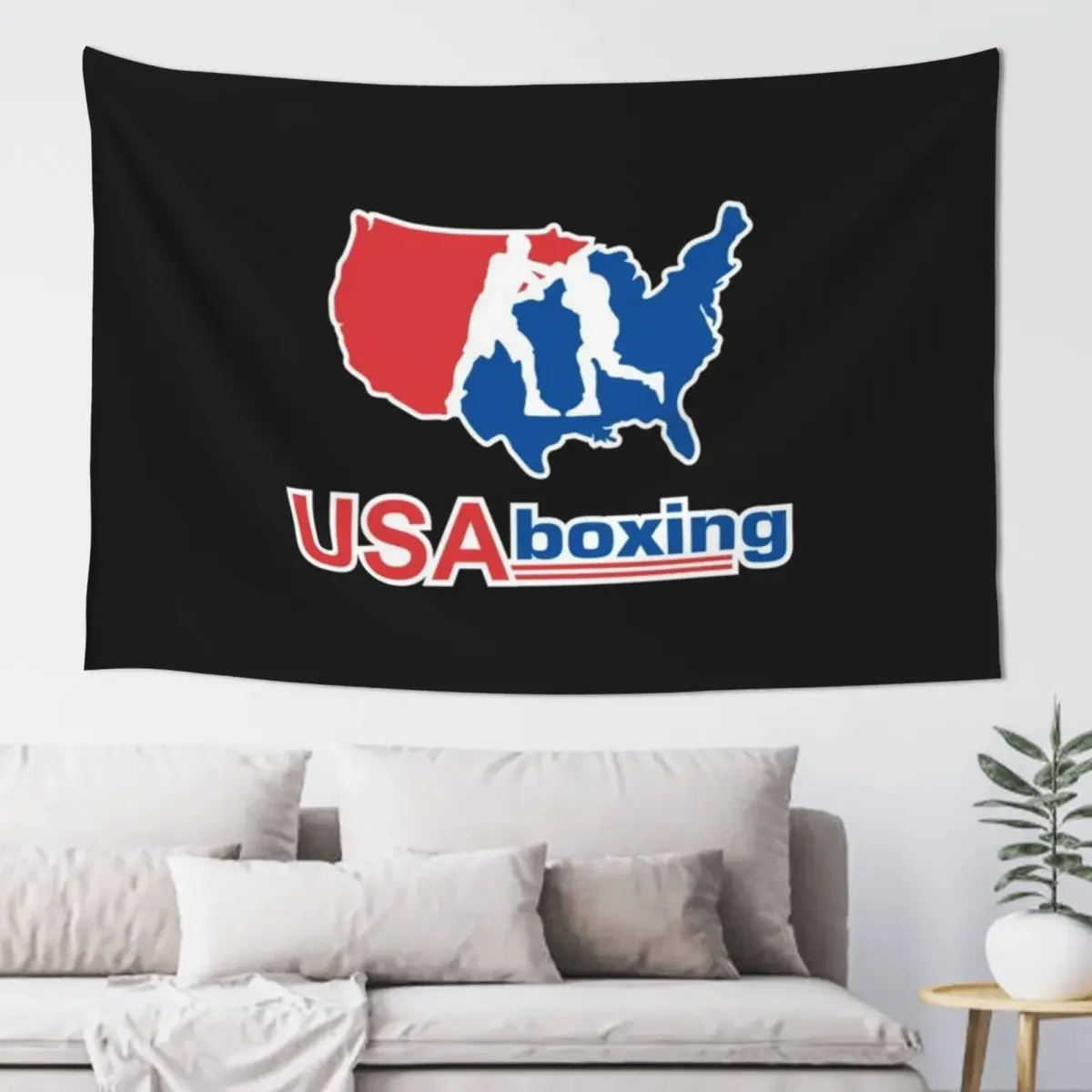 

USA Boxing Tapestry Wall Carpet Things To Decorate The Room Mushroom Wall Decor Tapestry