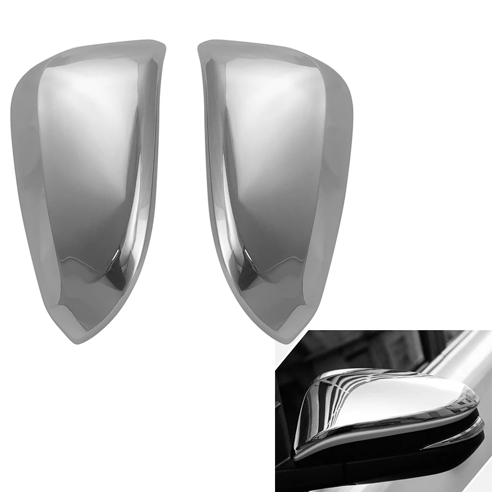 for Toyota Harrier Venza XU80 2020 ABS Chrome Door Side Mirror Cover Trim Rear View Cap Overlay Molding Garnish