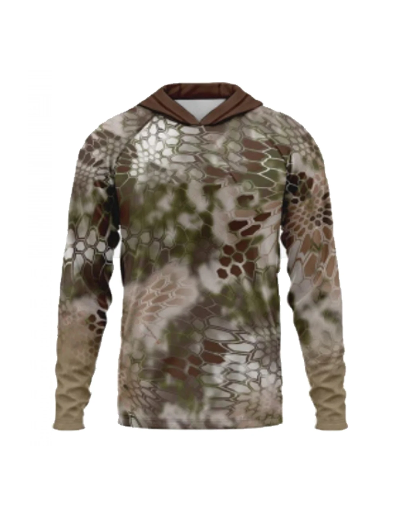 ملابس الصيد أداء الصيد هوديي الأشعة فوق البنفسجية حماية UPF 50 + طويلة الأكمام الصيد تي شيرت الرجال تنفس القمم