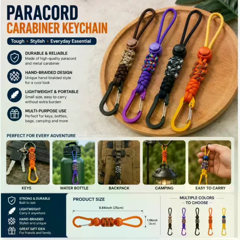 Portable Water Bottle Beverage Lanyard Backpack Key Travel Mountaineering Essential Water Bottle Buckle Key Chain Lanyard