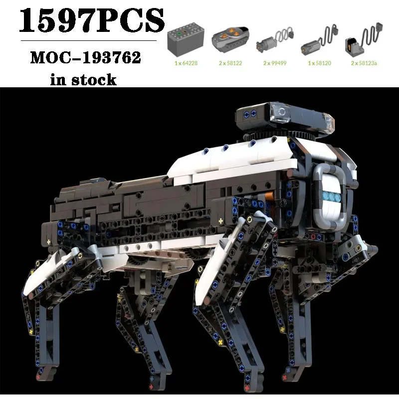 Building Block MOC-193762 Quadruped Walking Robot Construction Assembly Model 1598PCS Children's Birthday Gift Christmas Toy