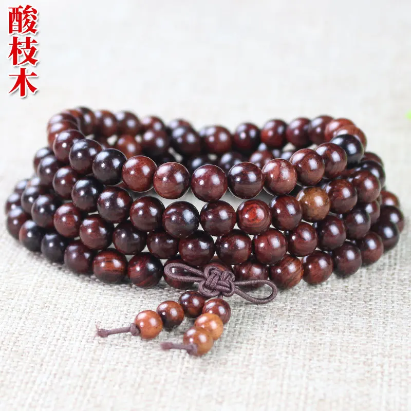 

Factory Wholesale Laos Sandal Wood Bracelet Rosewood Buddha Beads108Buddha Beads Rosary Necklace Men and Women Jewelry Crafts