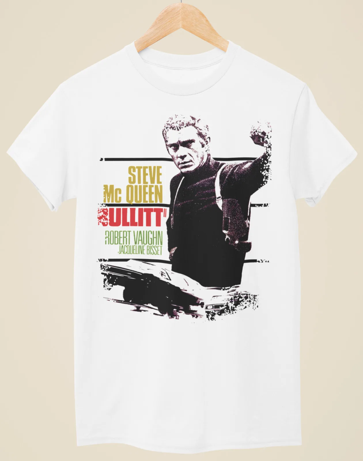 

Bullitt - Movie Poster Inspired Unisex White T-Shirt