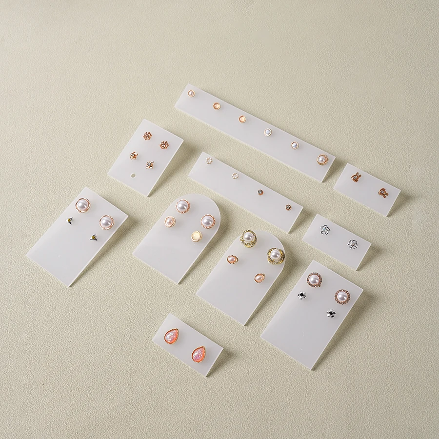 

Acrylic White Earring Storage Card Display Stand, Suitable for Store Earring Organization and Hanging Jewelry Organization