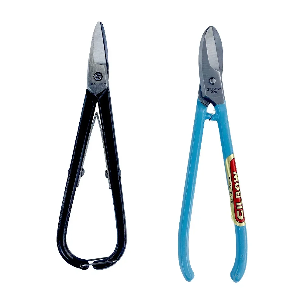 Mini 7 Inch British Blue Handle Scissors Black Handle Cut Water Mouth Pliers Gold Silver Copper Jewelry DIY Cutting Tool