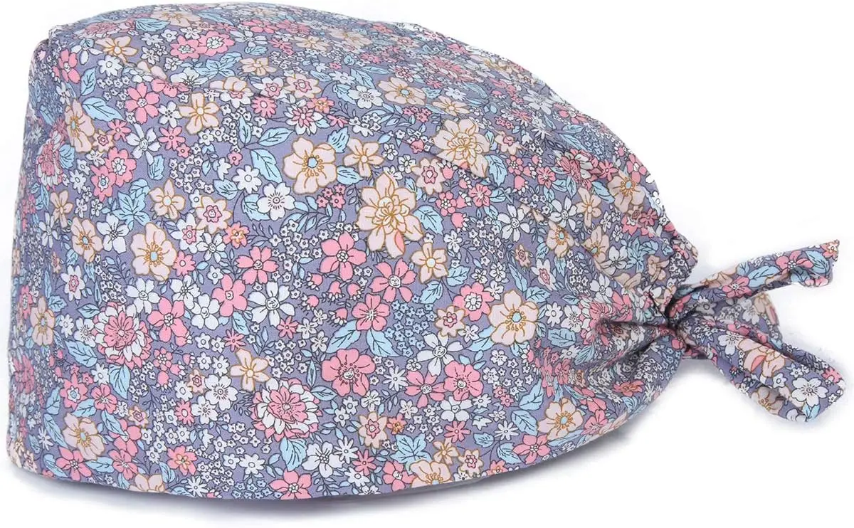 Kousenpu Adjustable Working Cap,Elastic Tie-Back Scrub Cap, Unisex, One Size Multiple Color