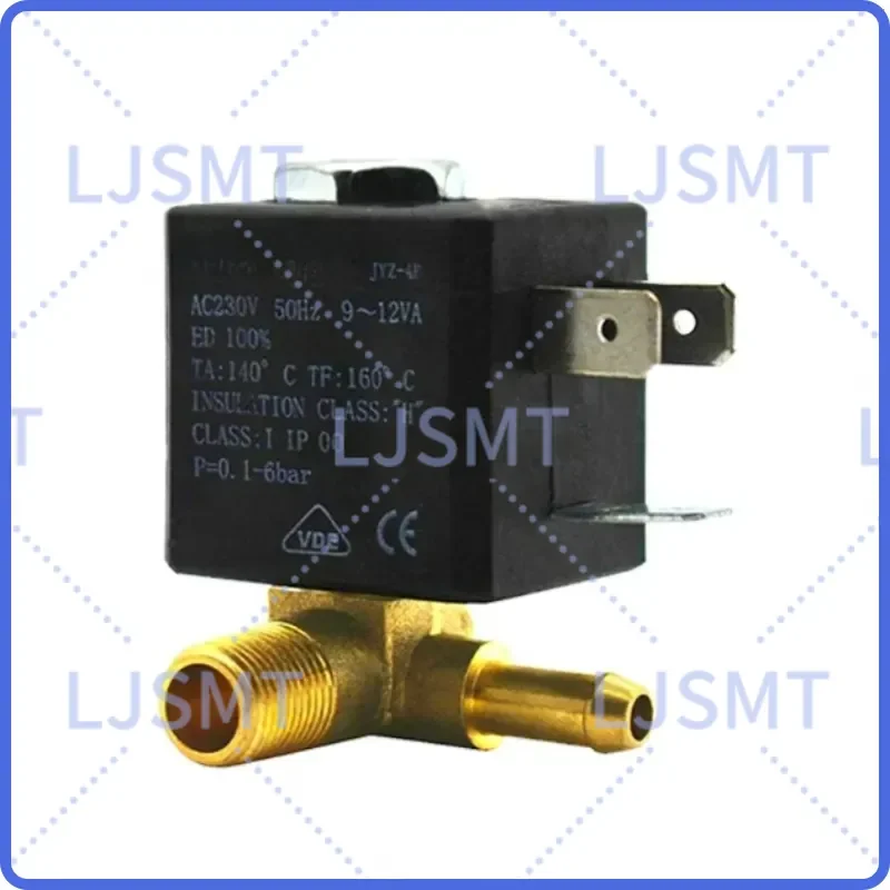 2pcs For JIAYIN JYZ-4P Normally Closed 3mm N/C 2/2 Way AC 230V G1/8 Brass Steam Air Generator Water Solenoid Valve Coffee