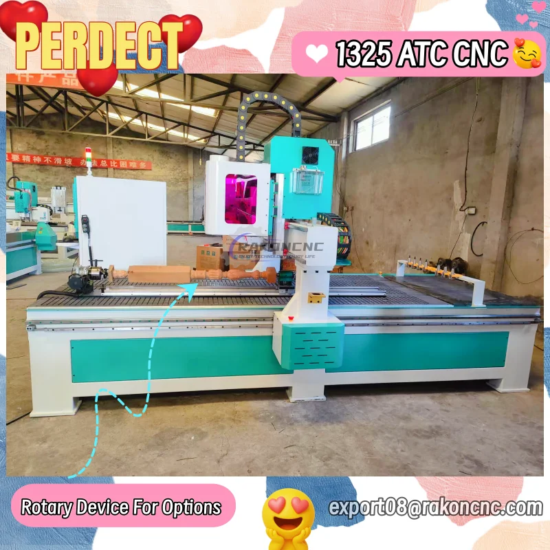 Venta directa de fábrica RC1325ATC, enrutador Cnc para carpintería, máquina de tallado de madera FRESADORA PARA MADERA para la industria muebles