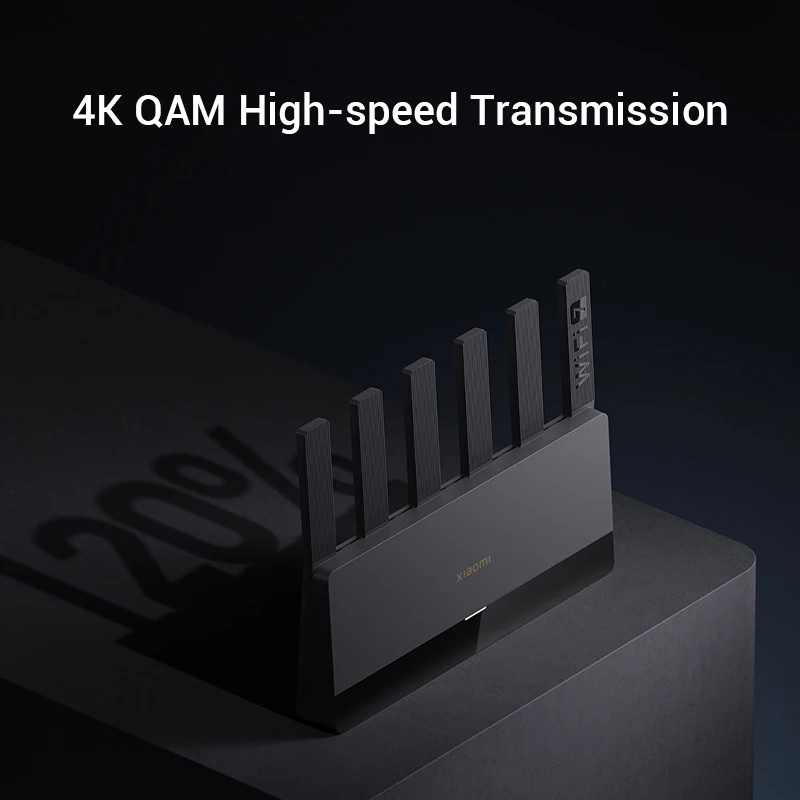 جهاز توجيه شاومى 6500 واي فاي 7 ، ثنائي النطاق ، ذاكرة رام بتقنية MB ، مكرر بمنفذ G ، 6 مكبرات صوت مستقلة للإشارة ، شبكة ، GHz ،