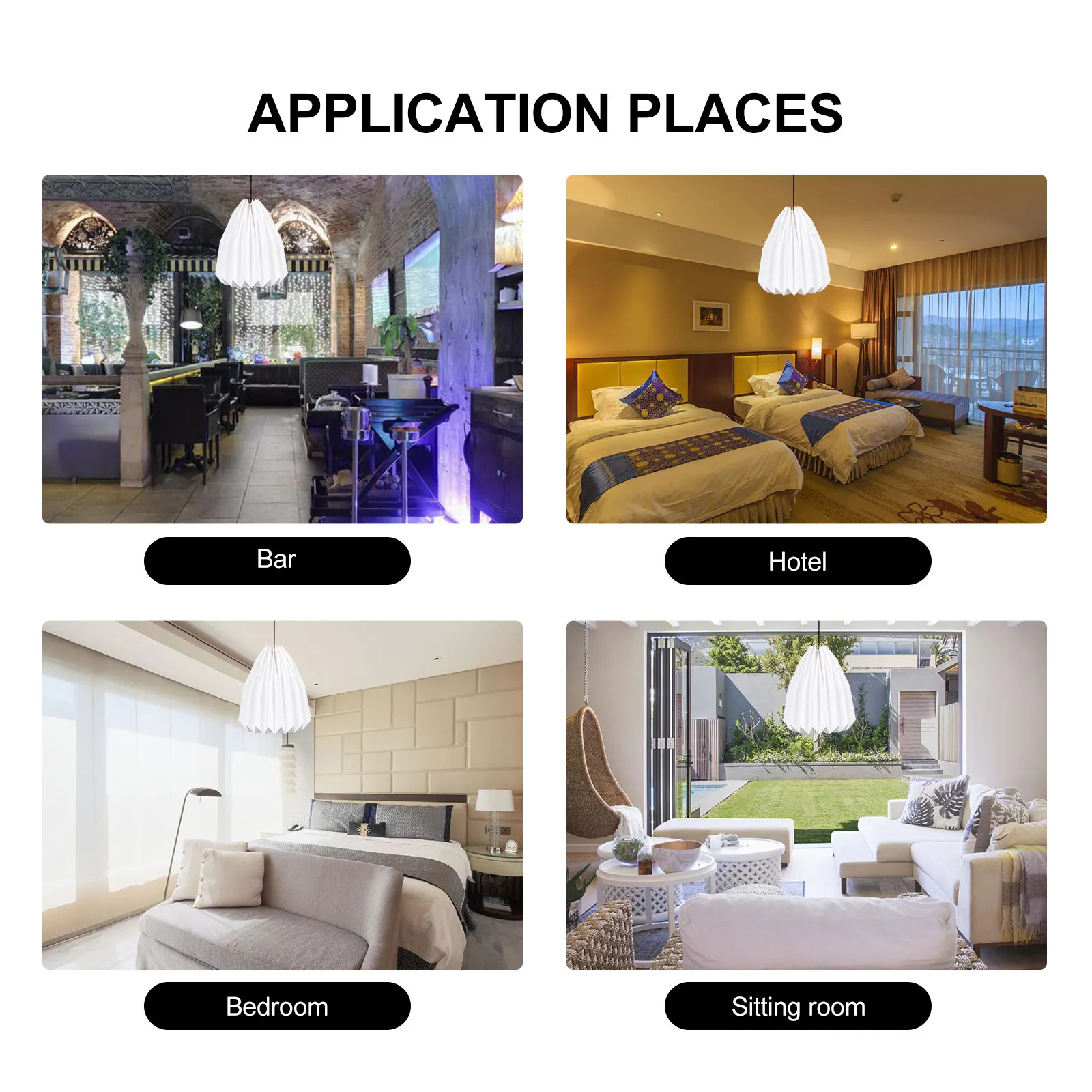 

Pleated Paper Lampshade Easy Install Hanging Light Cover Indoor Lighting Fixture Gift Paper Lampshade Hanging Light Cover