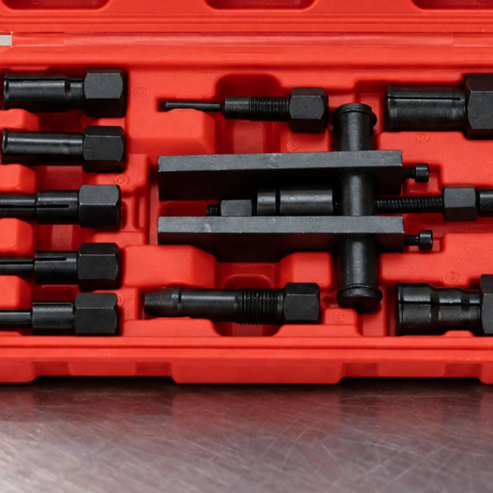 Adjustable Bearing Puller Tool for Motorcycle Engine Work Two Jaw Extractor with 8 10 12 15 18 20 25mm Tips