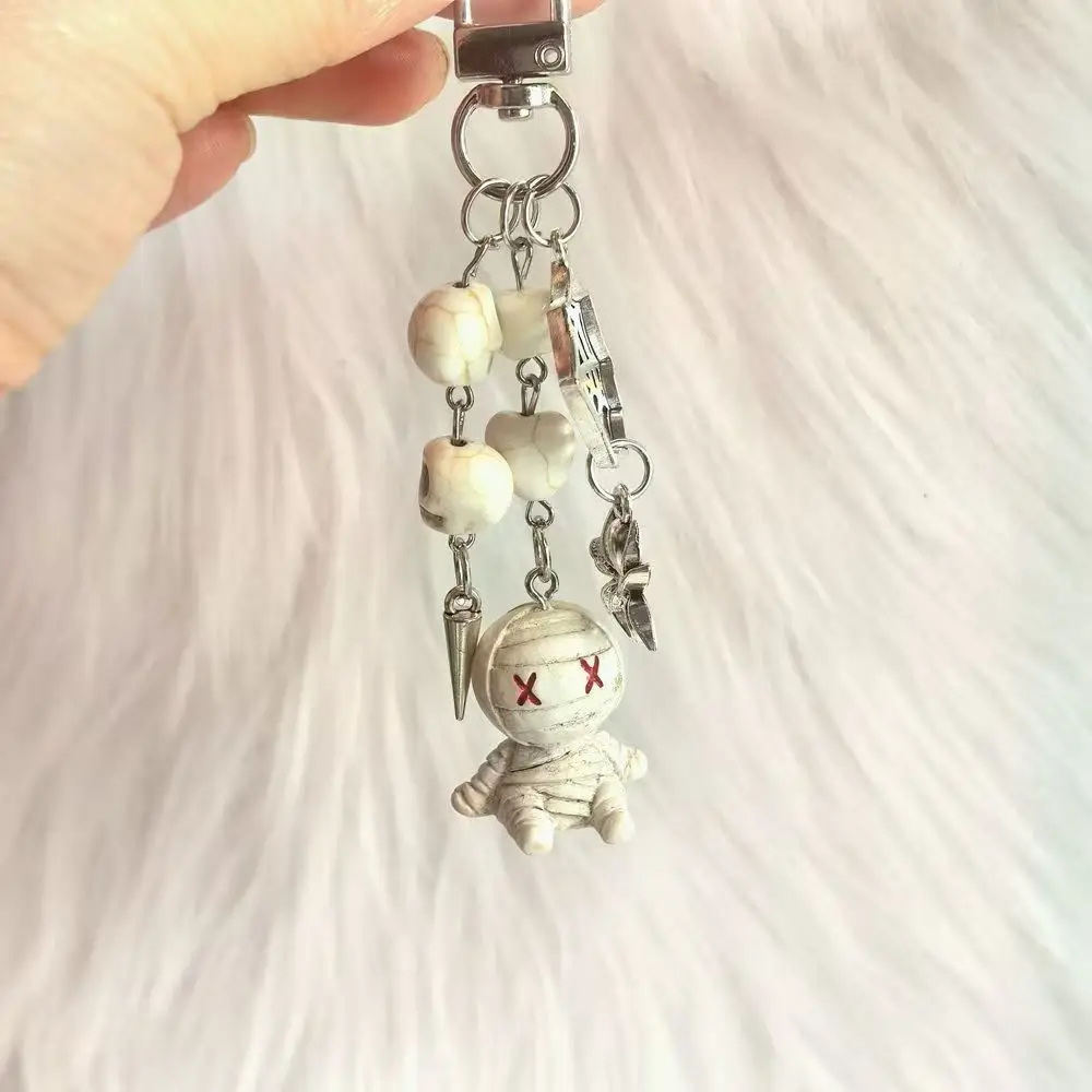 Subculture Miniature Cute Mummy Shaped Keychain Niche Exquisite Bag Pendant Best Friend Gift