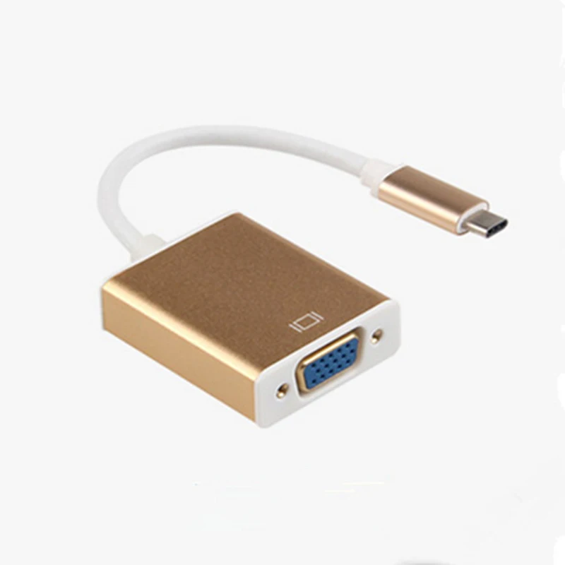 Rozszerzacz VGA kabel USB 3.1 typ C męski na żeński konwerter VGA usb-c Adapter 1080P Full HD Free Drive Mirror Mode do laptopów PC