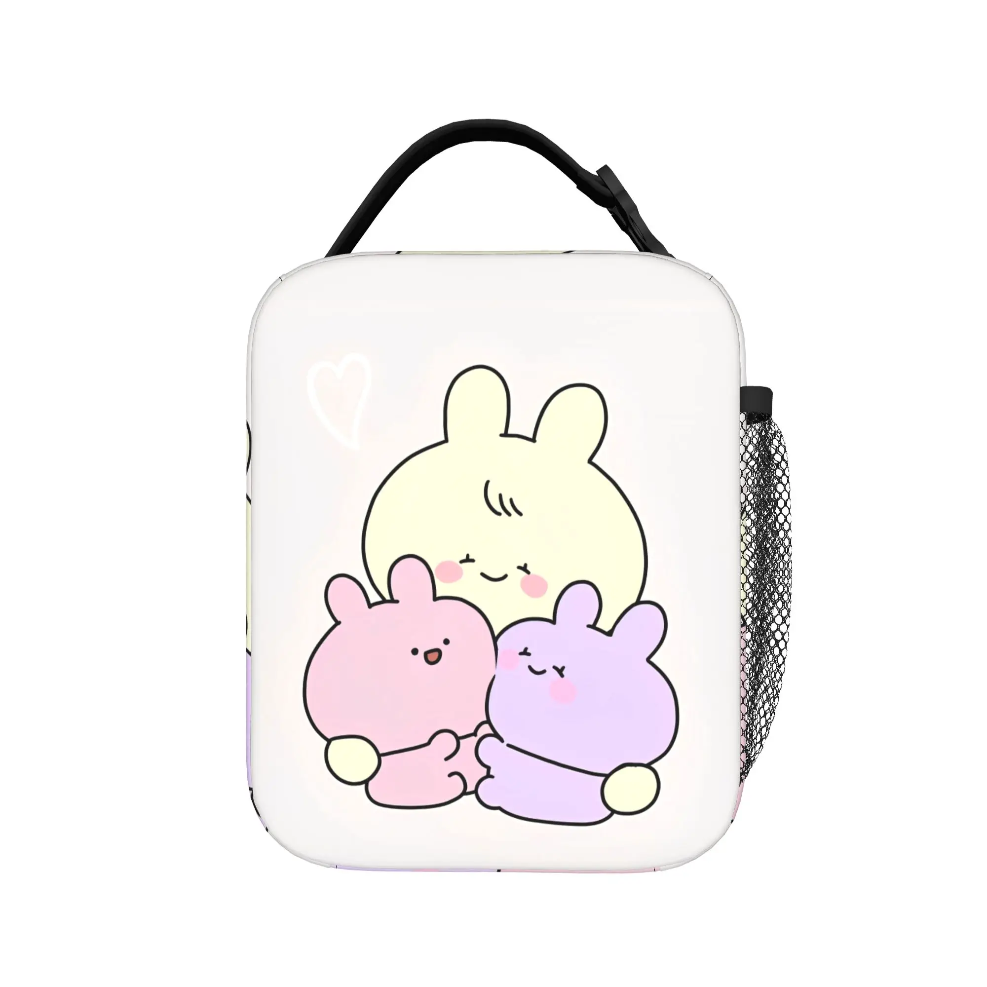 Asamimichaan Asleep Cartoon Insulated Lunch Bag Cooler Bag Reusable,Meal Container Asamimi Large Lunch Box Tote Food Handbags