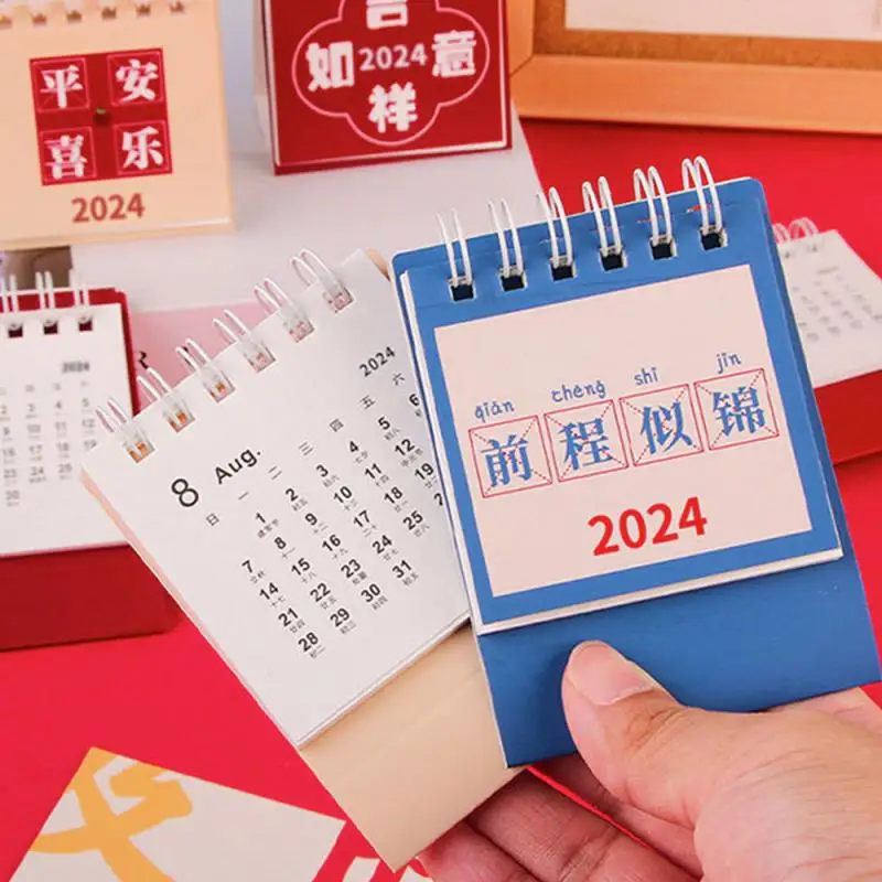 Desktop Calendar, Gerenciamento de Tempo, Rastreador de Alvo, Portátil, Compacto, Desenhos Animados, Conveniente, Não Fácil de Quebrar, Alta Qualidade