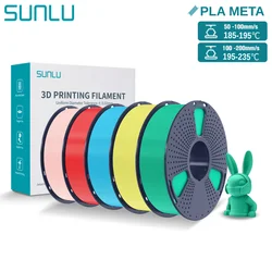 SUNLU Meta PLA 3D Filament 1.75mm 1KG Good Toughness Neatly Wound 3D PLA Printing Filaments for FDM 3D Printing Materials