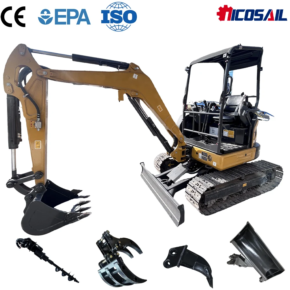 

3 Ton Small Hydraulic Excavator Euro 5 Engine CE Approved Mini Digger Compact Excavator for Construction Agricultural Use