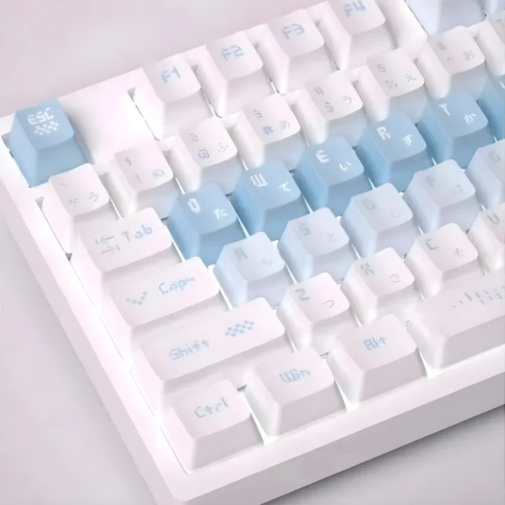 Mirai Keycaps Japanese Anime Keycaps 5 Side Heat Sublimation OEM High PBT Material 125 Keys Small Full Set Personalised Keycaps