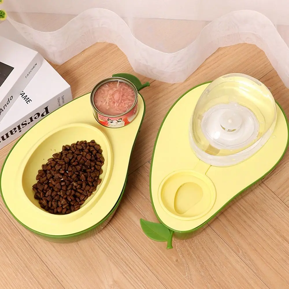 

Avocado Shape Pet Feeding Water Bowl Multi-functional Moisture-proof Pet Automatic Water Anti-choking Large Capacity