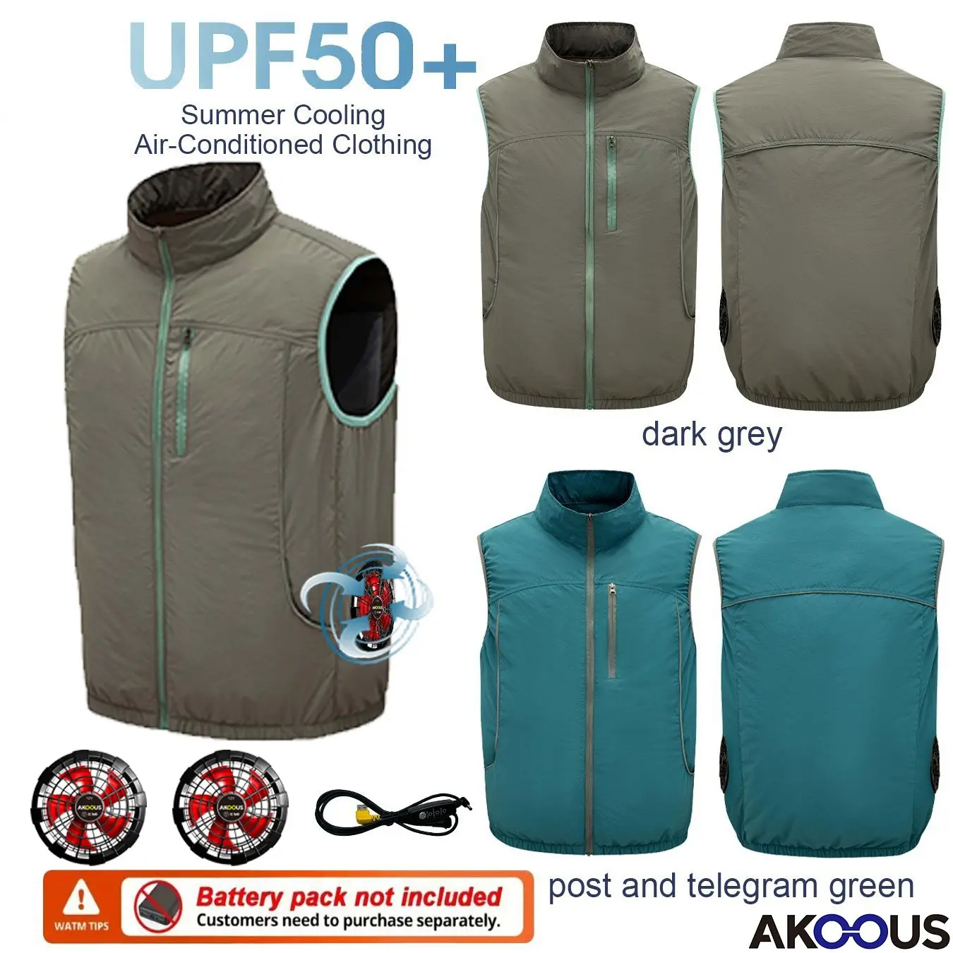 12V 5V USB Sleeveless Cooling Fan Vest Breathable Air Conditioner Waistcoat Unisex Summer Outdoor Camping Fishing Heat Resistant