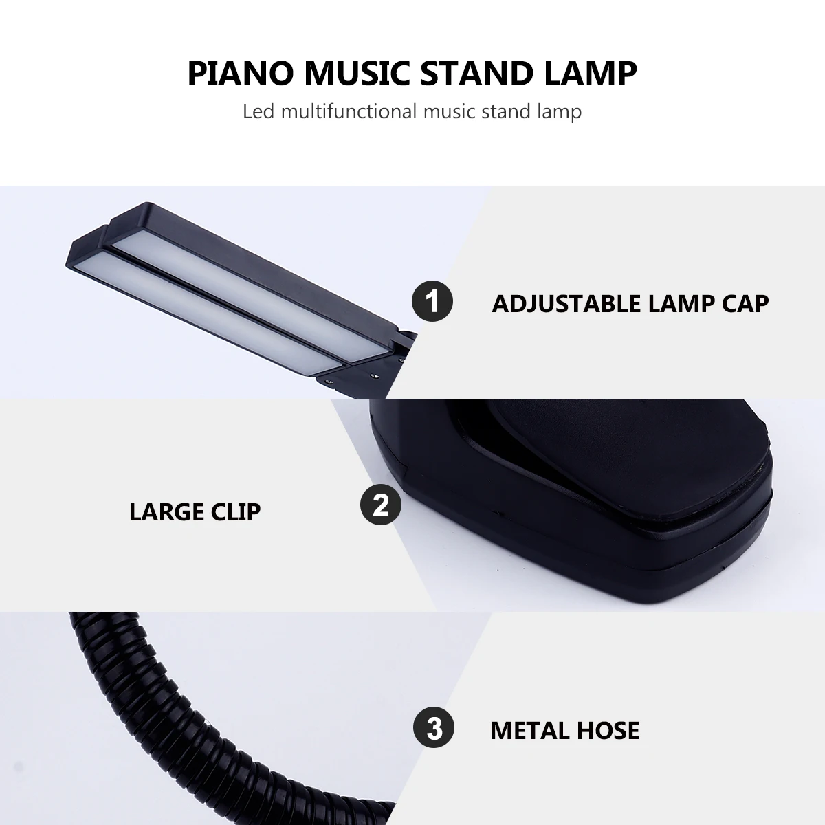 

1Pc Piano Score Lamp LED Adjustable Music Sheet Stand Lamp Eye Touch Control