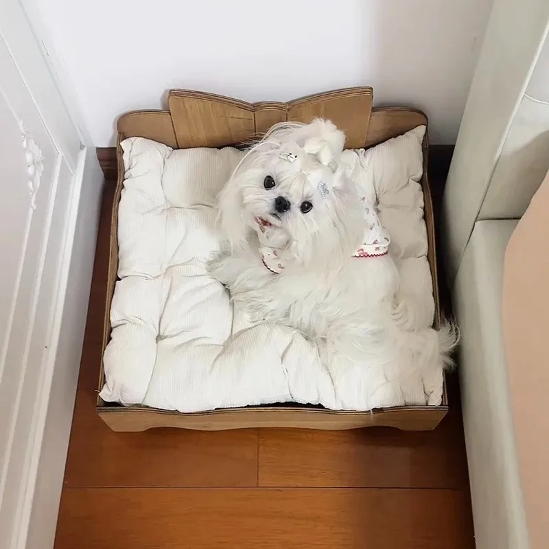 

Wooden Cats Beds and Furniture Easy Clean Cat House Indoor Cat Accessories Strong and Durable Small Dog Bed Pets Supplies