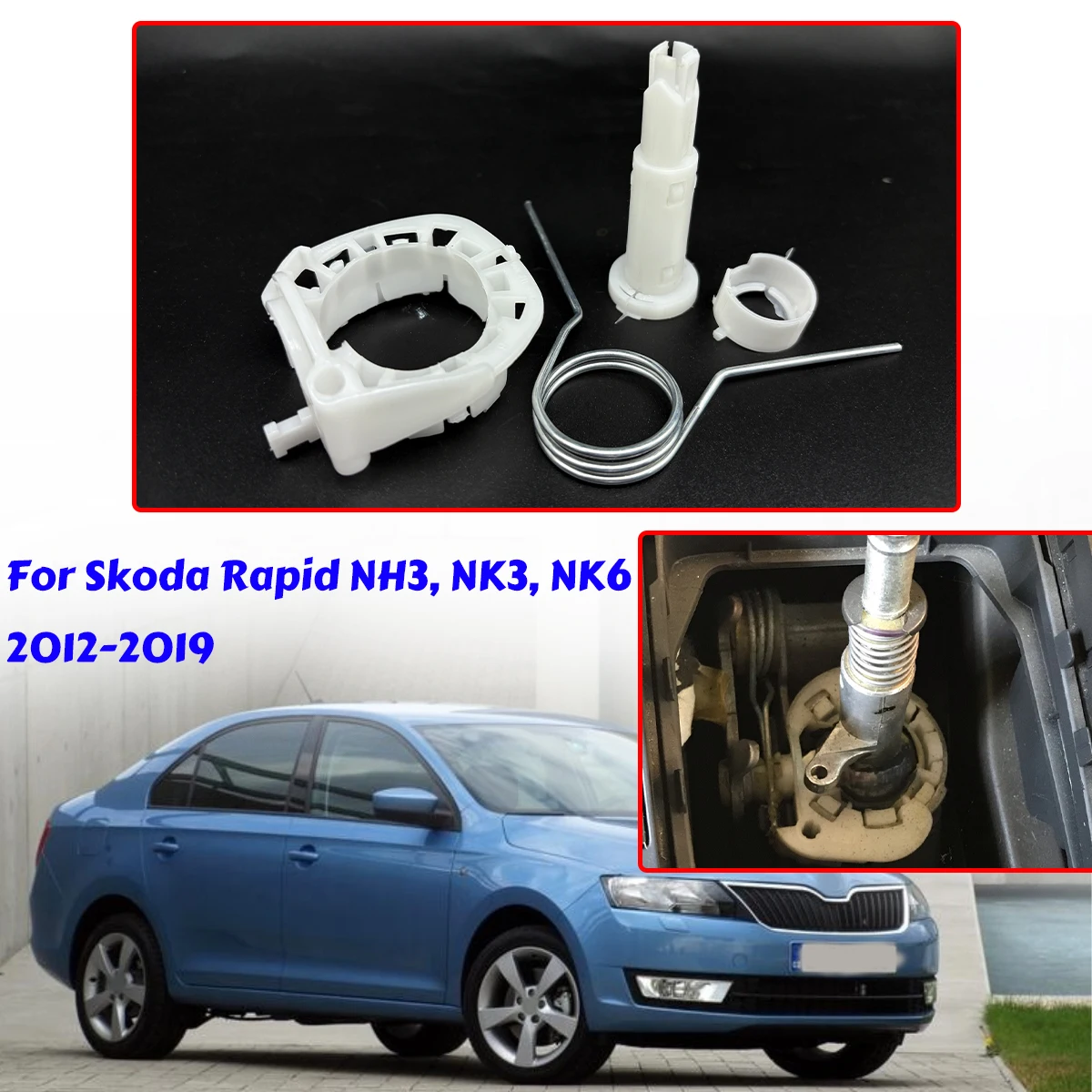 For Skoda Rapid NH3 NK3 NK6 2012-2019 Gear Shift Lever Selector GearBox Socket Bush Shell Spring Bearing Accessories 6Q0711699