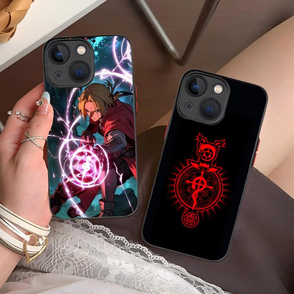 

Стальной чехол для телефона Эдвард Элрик для iPhone 17, 16, 15, 14, 13, 12, 11 X XR XS 8 7 Pro Max Plus, мини-цветный силиконовый чехол для смартфона