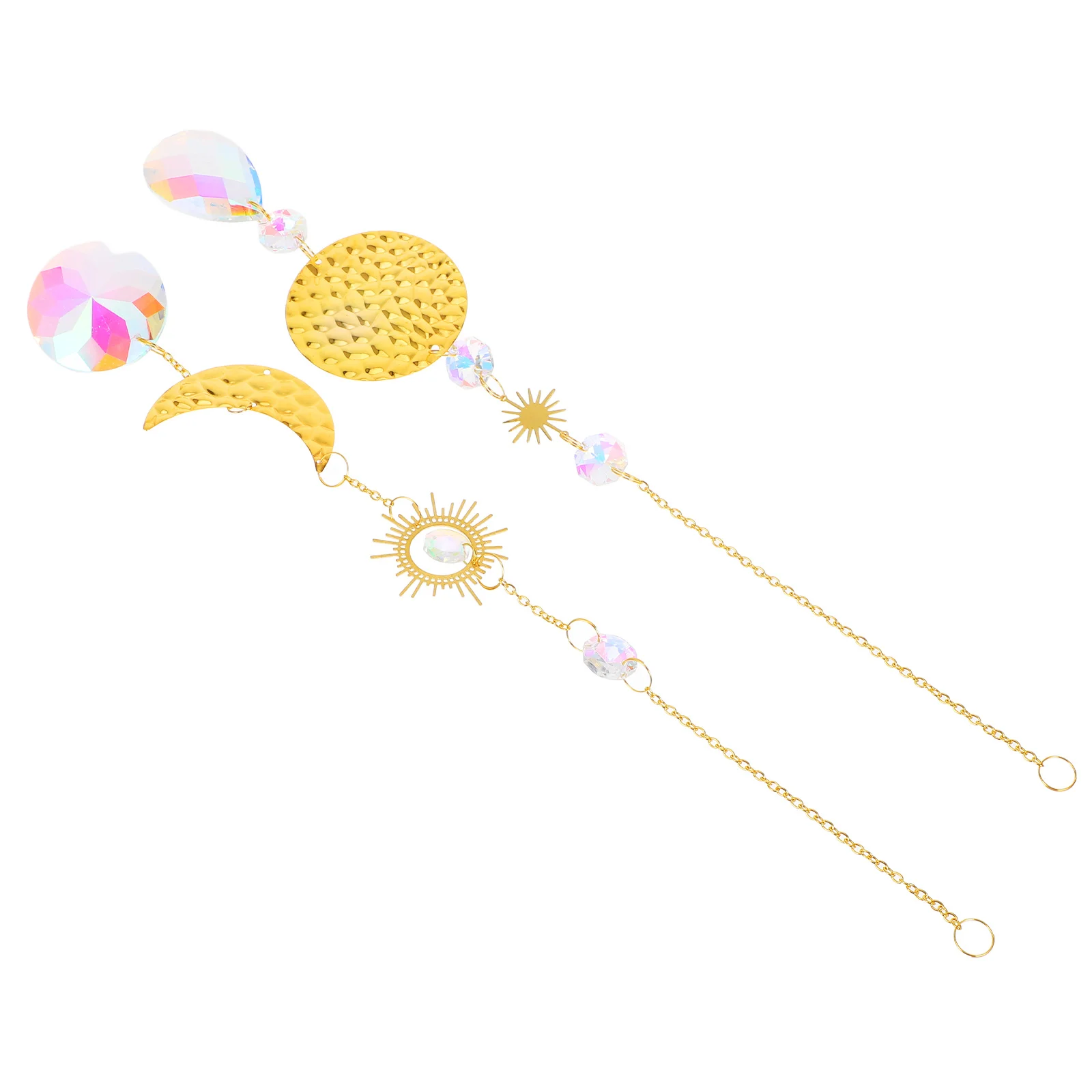 

2pcs Crystal Sun Catcher Pendant Transparent Hanging Glass Decor For Window Office Boho Star Ball Indoor