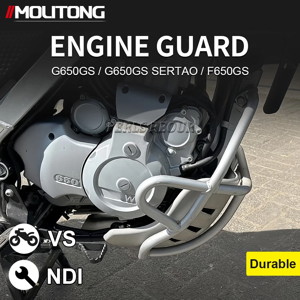 

Motorcycle Crash Bar & Engine Guard for BMW F650GS (99-08) & G650GS (08-15) | Dakar Bumper, Radiator Grille, Sertao Model 10-14