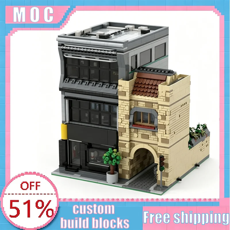 4760PCS MOC Modular Photo Store and Startup Building Model Custom Creative Building Blocks Educational Assembly Toy Display Gift