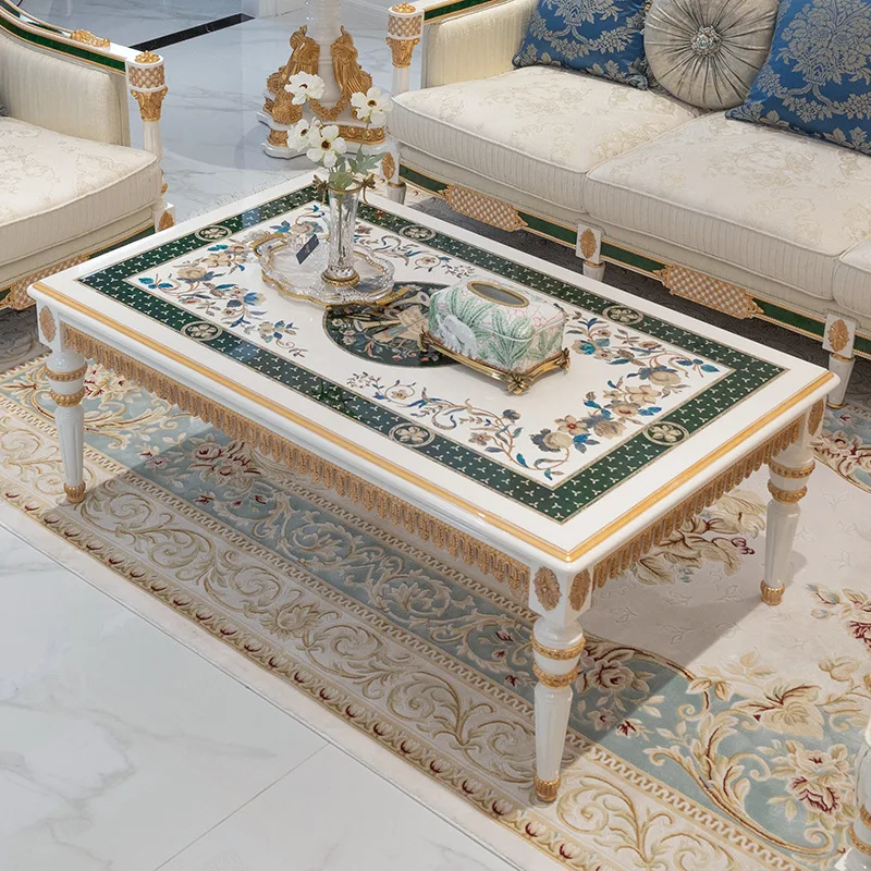 French neoclassical palace villa living room mahogany carved three-person sofa Italian villa furniture