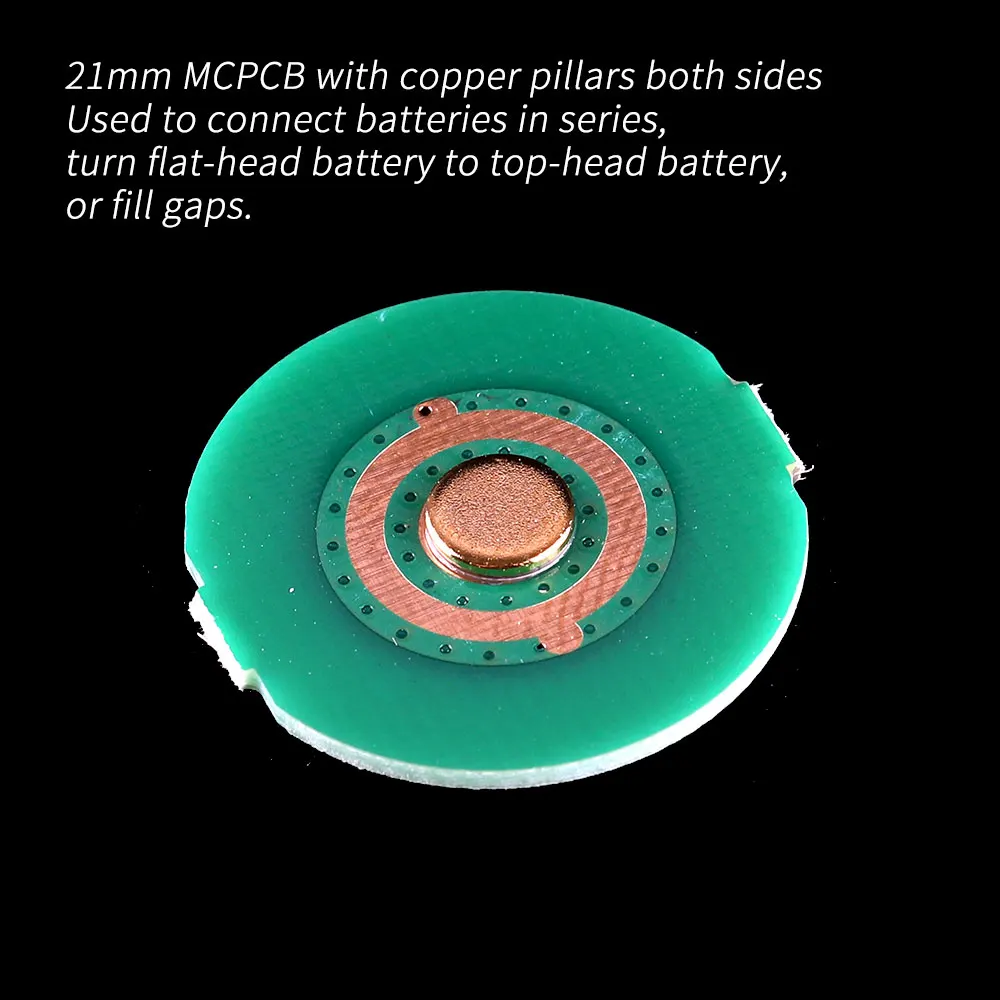 Convoy 21mm PCB Board Spacer for Battery, for Series Connection, Increase the Length to Fill the Gap