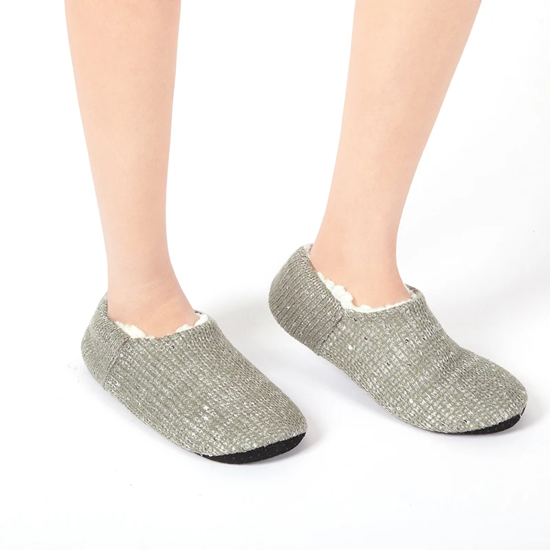 Meia macia e aconchegante antiderrapante de pelúcia para homens e mulheres, meias de piso interno, chinelo fuzzy, chinelos femininos, moda inverno,