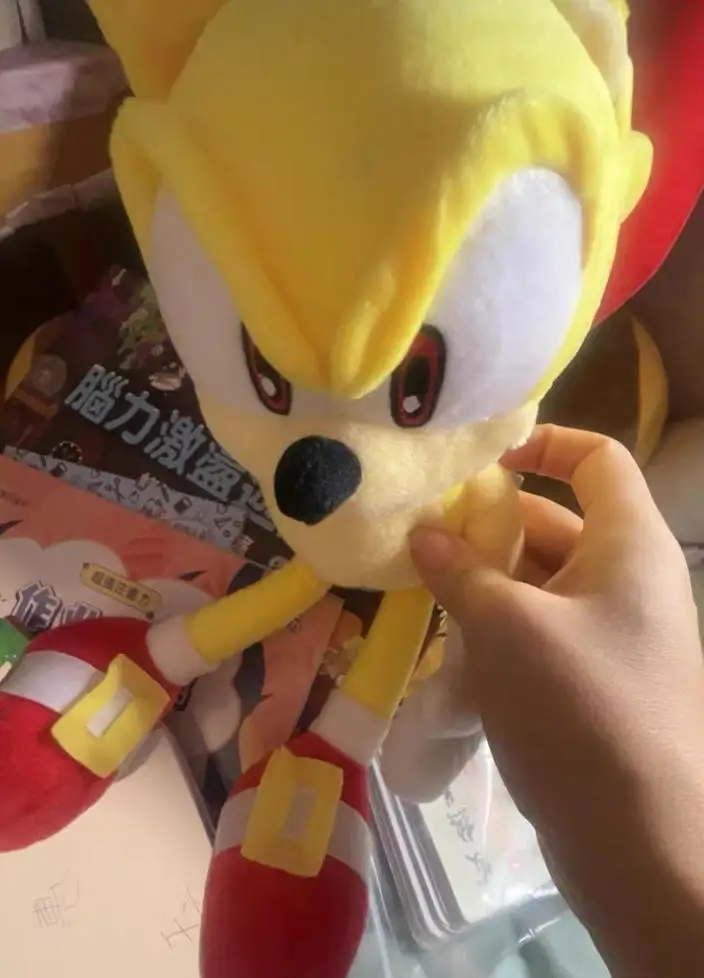 

Синяя плюшевая игрушка Соник: Новая кукла Соник и Шэдоу, серебристый мультяшный ежик, аниме-персонаж, детская успокаивающая игрушка, подарки