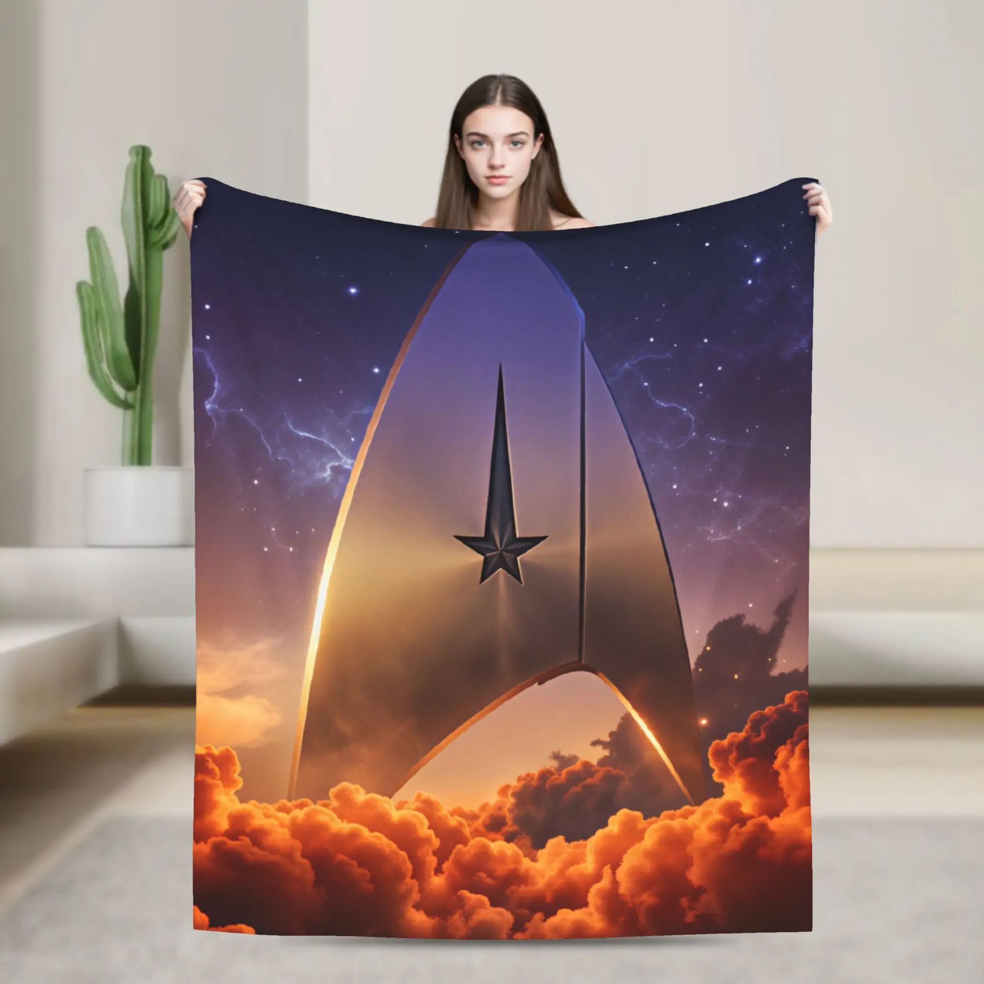 S-Star T-Trek Ship Movie  Blanket  Warm Soft Fashion Plush Bedding Throws For Bedroom Travel Office Flannel Bedspread Bed Cover
