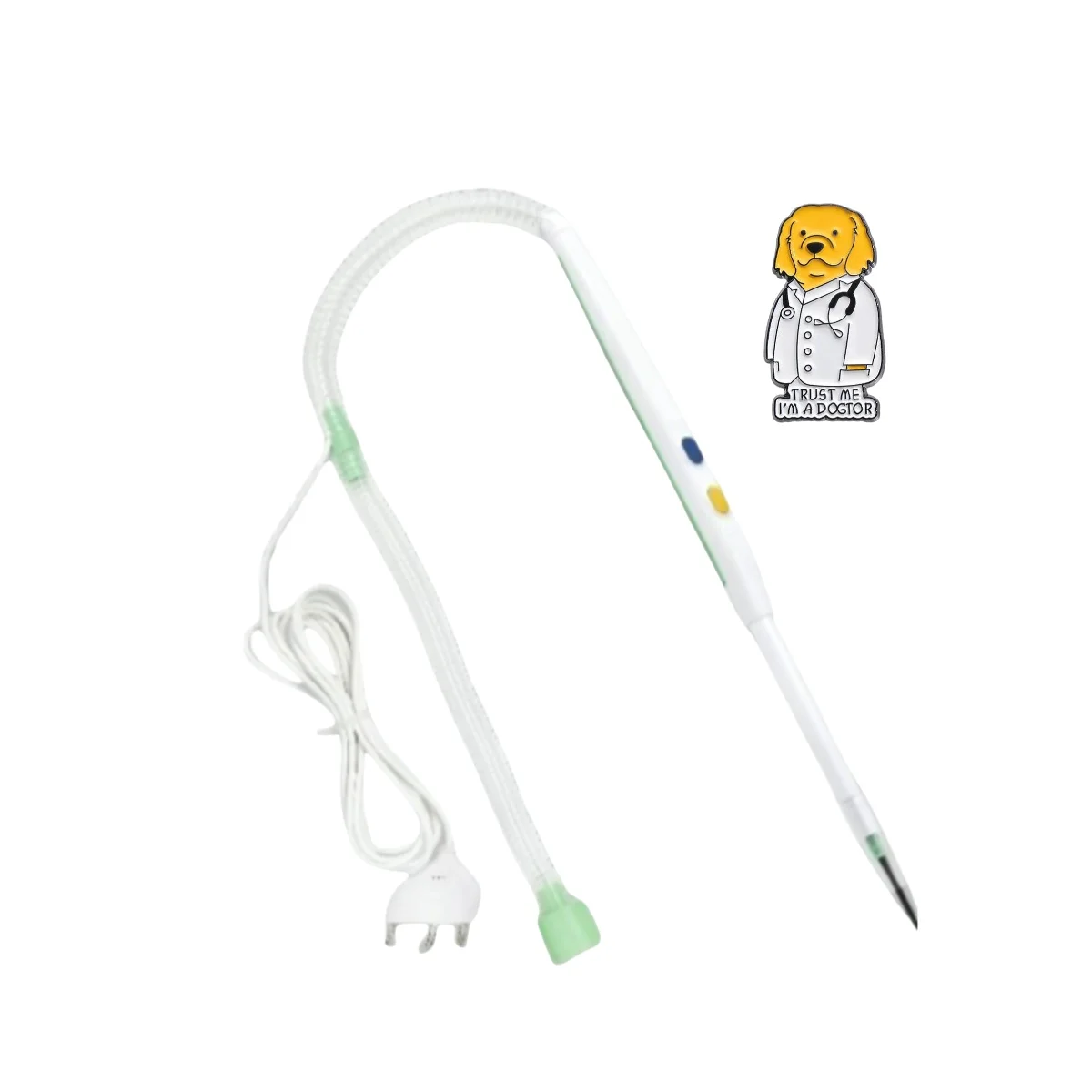 Pet Vet retractable Smoke Evacuation Pencil The electrode tip is extendable from 4.8 to 12.4 cm Connectable smoke generator