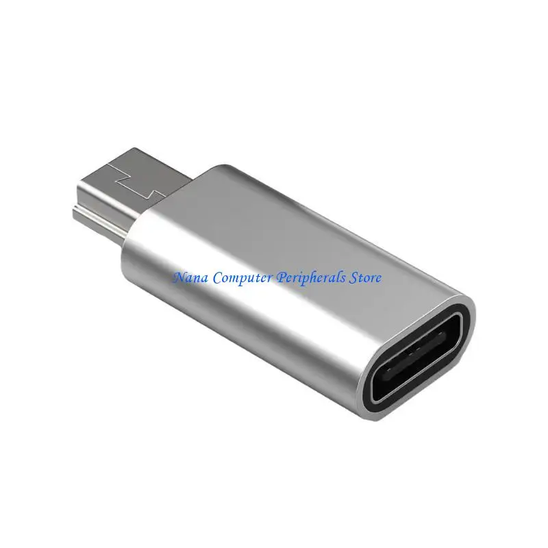 F68C 미니 USB에서 USB C ADAPTER 타입 C 암에서 미니 USB 남성 컨버터 충전 어댑터 480mbps 노트북 전화 노트북