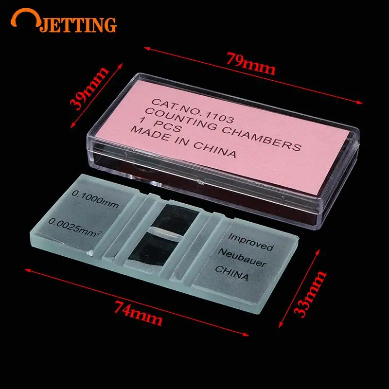 74*33mm Blood Cell Count Plate Glass Microscope Slide With Grid Counting Chambers For Hemocytometer Yeast Counting Biology TooL