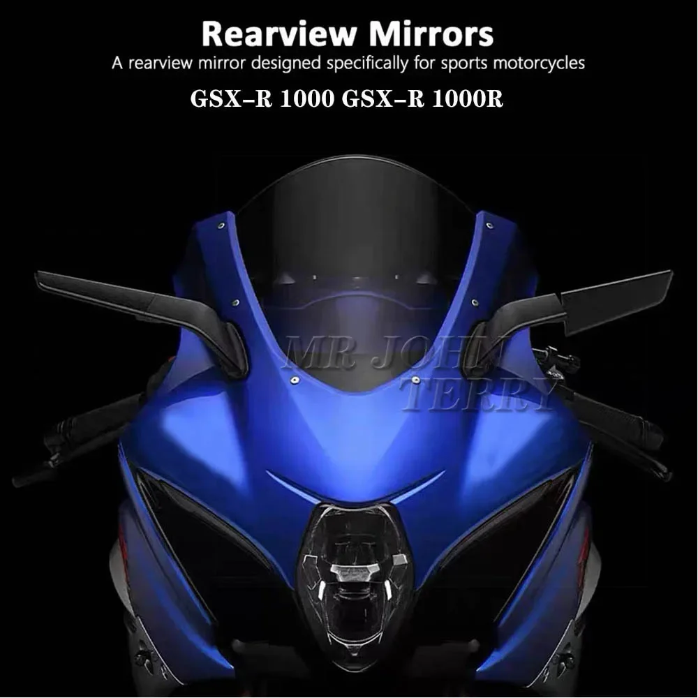GSX-R 1000 R Rearview Mirror For Suzuki GSX-R1000 GSX-R1000R 2017-2025 Stealth Sport Winglet Mirror Kits Adjustable Stealth Mirr