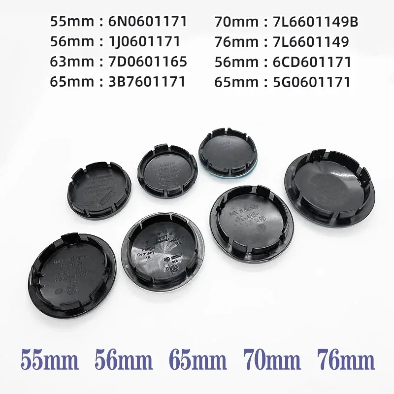 4PCS 56mm 63mm 65mm 70mm Car Wheel Center Hub Caps Cover for VW Volkswagen Golf Polo Passat Touran CC B5 B6 B7 Jetta accessories