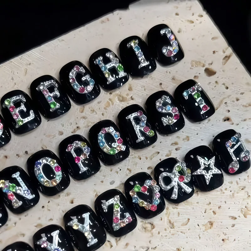 Y2K Vintage Dot-Drill Buchstaben Musiknoten Stern Herz Nagel Silikonform Handgemachtes DIY Bastelwerkzeug – Detail 6