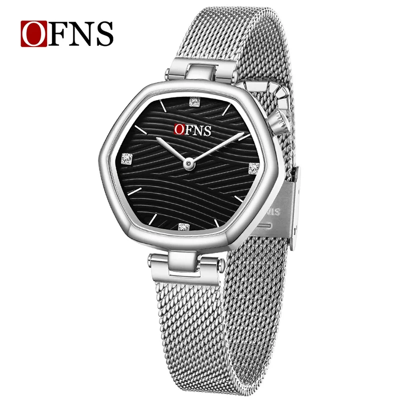 Vintage Women Quartz Watch Ultra Thin Water Resistant Student Wristwatch No Second Hand Diamond Shaped Small Dial Reloj Mujer