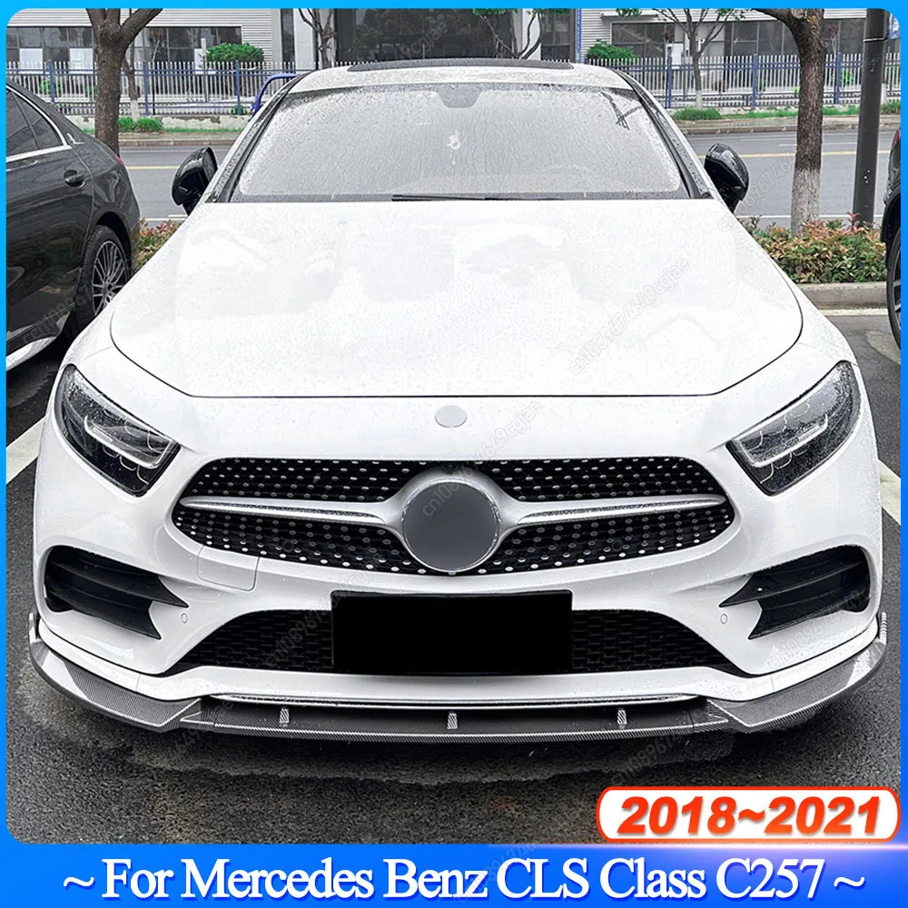 

For Mercedes Benz CLS Class C257 CLS53 CLS300 CLS350 CLS400 CLS450 Front Bumper Lip Spoiler Diffuser Bodykits Tuning 2018-2021