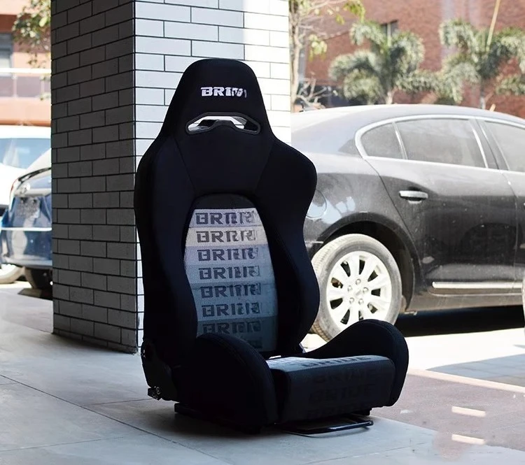 

BRIDF illest Black Warrior Quick-Fold Racing Seat suede Car Bucket Seat
