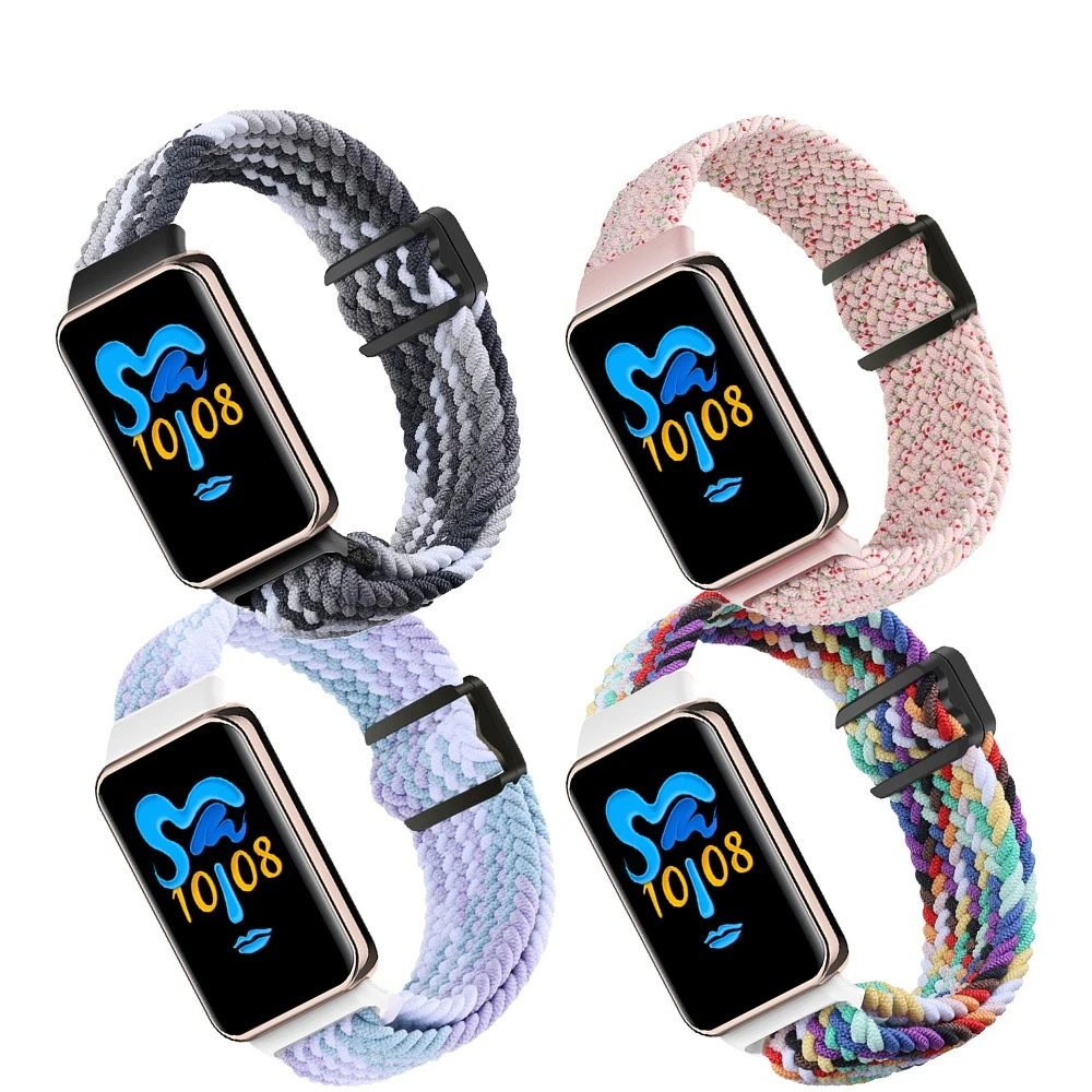 Stilvoller geflochtener elastischer Nylon-Armband für Honor Watch Band9 Geflochtenes Nylon-Schlaufenarmband mit Schlupfschnalle